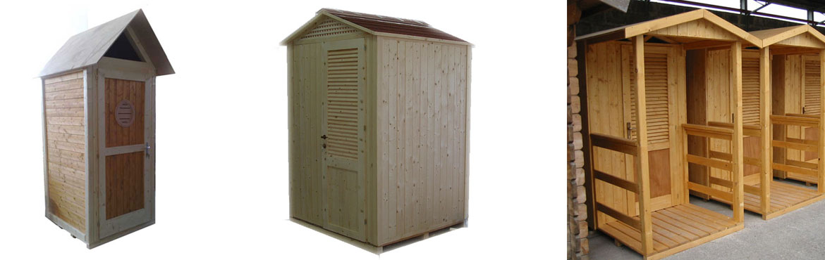 Cabine legno per spiaggia e piscine Box doccia in legno