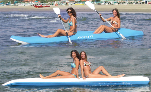 canoe doppie in vetroresina koko II Indigo