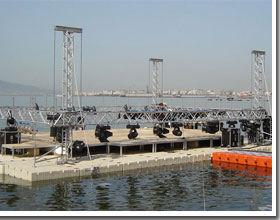 pontile galleggiante modulare